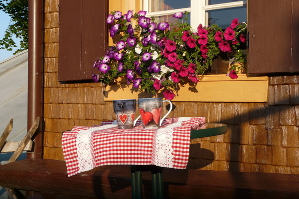 Sitzmöglichkeit in der Abendsonne