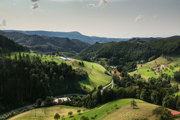 Panorama vom Ferienhaus Mllerbauernhof