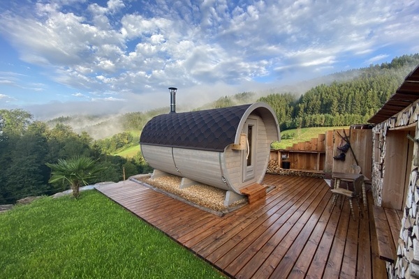 Panoramasauna mit einzigartiger Lage Panoramasauna mit einzigartiger Lage